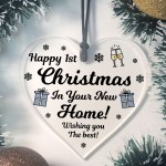 1st Christmas New Home Hanging Heart Christmas Tree Decoration