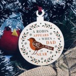 A Robin Appears Dad Memorial Bauble Tree Decoration 