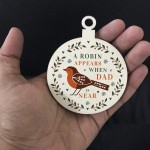 A Robin Appears Dad Memorial Bauble Tree Decoration 