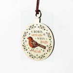 A Robin Appears Dad Memorial Bauble Tree Decoration 