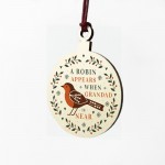 A Robin Appears Grandad Memorial Bauble Tree Decoration 