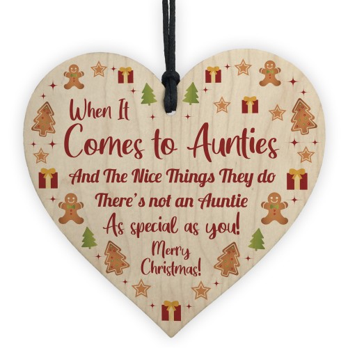 Auntie Gift Quote Birthday Christmas Gift For Auntie Wood Heart