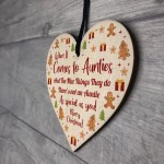 Auntie Gift Quote Birthday Christmas Gift For Auntie Wood Heart