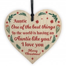 Christmas Gift For Auntie Thank You Heart Hanging Decoration