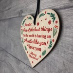 Christmas Gift For Auntie Thank You Heart Hanging Decoration