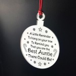 Special Christmas Gift For Auntie Engraved Bauble Gift
