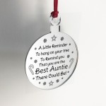 Special Christmas Gift For Auntie Engraved Bauble Gift