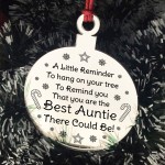 Special Christmas Gift For Auntie Engraved Bauble Gift