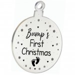 Bumps First Christmas Heart Decoration Acrylic Christmas Baubles