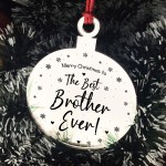 Christmas Gift The Best Brother Ever Engraved Hanging Tree Decor