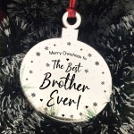 Christmas Gift The Best Brother Ever Engraved Hanging Tree Decor