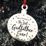 Christmas Gift For Godfather Engraved Hanging Tree Decoration