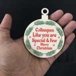 Colleague Christmas Gift Wood Hanging Tree Decoration Friendship