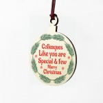 Colleague Christmas Gift Wood Hanging Tree Decoration Friendship