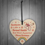 Auntie Unicorn Gifts Wooden Heart Christmas Decoration Gifts