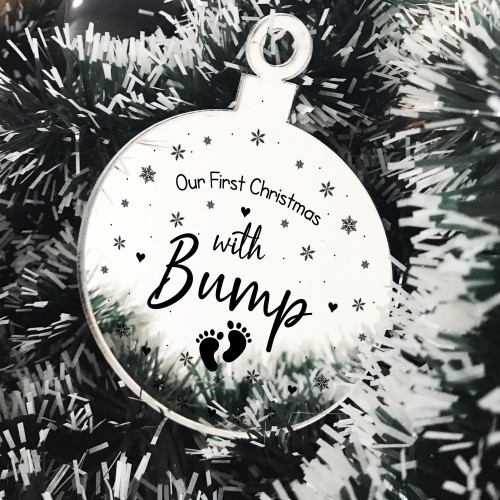 First Christmas With Bump Acrylic Decoration Christmas Tree