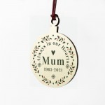 Personalised Rememberance Christmas Bauble Mum Memorial Gift
