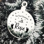 Acrylic Personalised Babys 1st First Christmas Tree Decoration