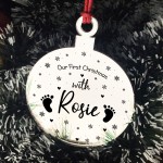 Acrylic Personalised Babys 1st First Christmas Tree Decoration