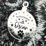 Acrylic Personalised Dog Cat Pet Memorial Christmas Tree Decor