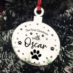 Acrylic Personalised Dog Cat Pet Memorial Christmas Tree Decor