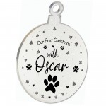 Acrylic Personalised Dog Cat Pet Memorial Christmas Tree Decor