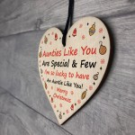 Auntie Christmas Gifts Wood Heart Tree Decoration Keepsake Gifts