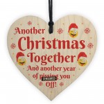Funny Christmas Gift For Boyfriend Girlfriend Wood Heart Novelty