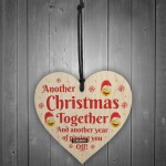 Funny Christmas Gift For Boyfriend Girlfriend Wood Heart Novelty