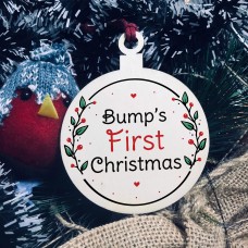 Bumps First Christmas Decoration Wood Christmas Tree Bauble