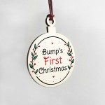 Bumps First Christmas Decoration Wood Christmas Tree Bauble