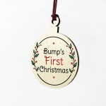 Bumps First Christmas Decoration Wood Christmas Tree Bauble