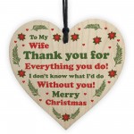 Christmas Gift For Wife Wood Christmas Tree Decoration Thank You