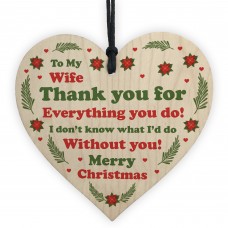 Christmas Gift For Wife Wood Christmas Tree Decoration Thank You