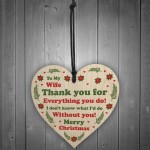 Christmas Gift For Wife Wood Christmas Tree Decoration Thank You