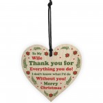Christmas Gift For Wife Wood Christmas Tree Decoration Thank You