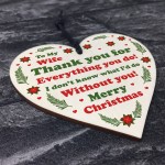 Christmas Gift For Wife Wood Christmas Tree Decoration Thank You