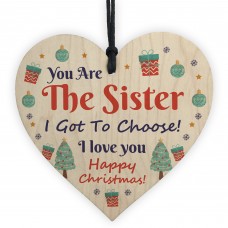 Best Friend Christmas Gifts Wooden Heart Tree Decoration Friend
