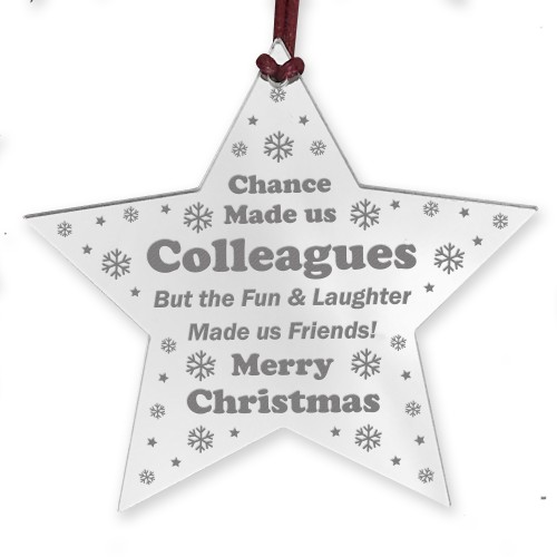 Gift For Colleague Christmas Engraved Star Colleague Gifts Funny