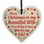 Christmas Gift For Wife Novelty Wooden Heart Gift From Husband