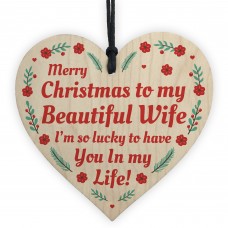 Christmas Gift For Wife Novelty Wooden Heart Gift From Husband