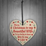Christmas Gift For Wife Novelty Wooden Heart Gift From Husband