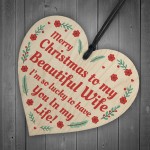 Christmas Gift For Wife Novelty Wooden Heart Gift From Husband