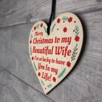 Christmas Gift For Wife Novelty Wooden Heart Gift From Husband