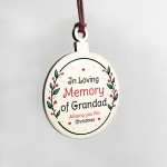 Rememberance Christmas Decoration For Grandad In Memory Grandad