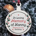 Rememberance Christmas Decoration For Nanny In Memory Nanny