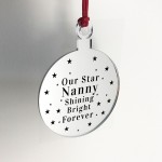 Rememberance Christmas Tree Bauble Beautiful Nanny Memorial Gift