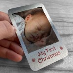 My First Christmas Gift For Daughter Son Personalised Card Baby