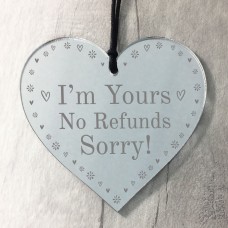 Im Yours Funny Gift For Boyfriend Husband Engraved Heart