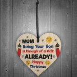 Mum Christmas Funny Gift From Son Novelty Christmas Tag Decor